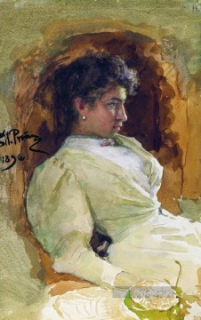 Porträt ni Repina 1896 Ilya Repin Ölgemälde